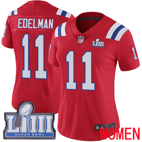 New England Patriots Football #11 Super Bowl Limited Red Women Julian Edelman Alternate NFL Jersey->youth nfl jersey->Youth Jersey
